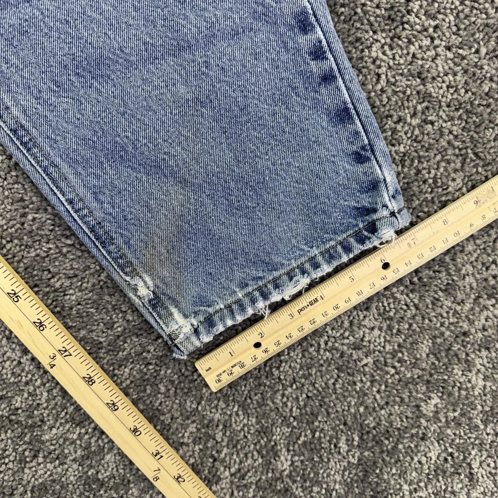 Carhartt B17 DST Jeans Mens 36x30 Blue Relaxed Straight Denim Distressed Work